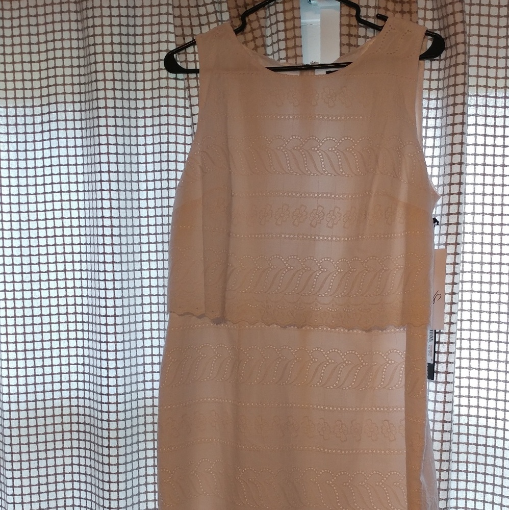 Cotton lace popover sundress